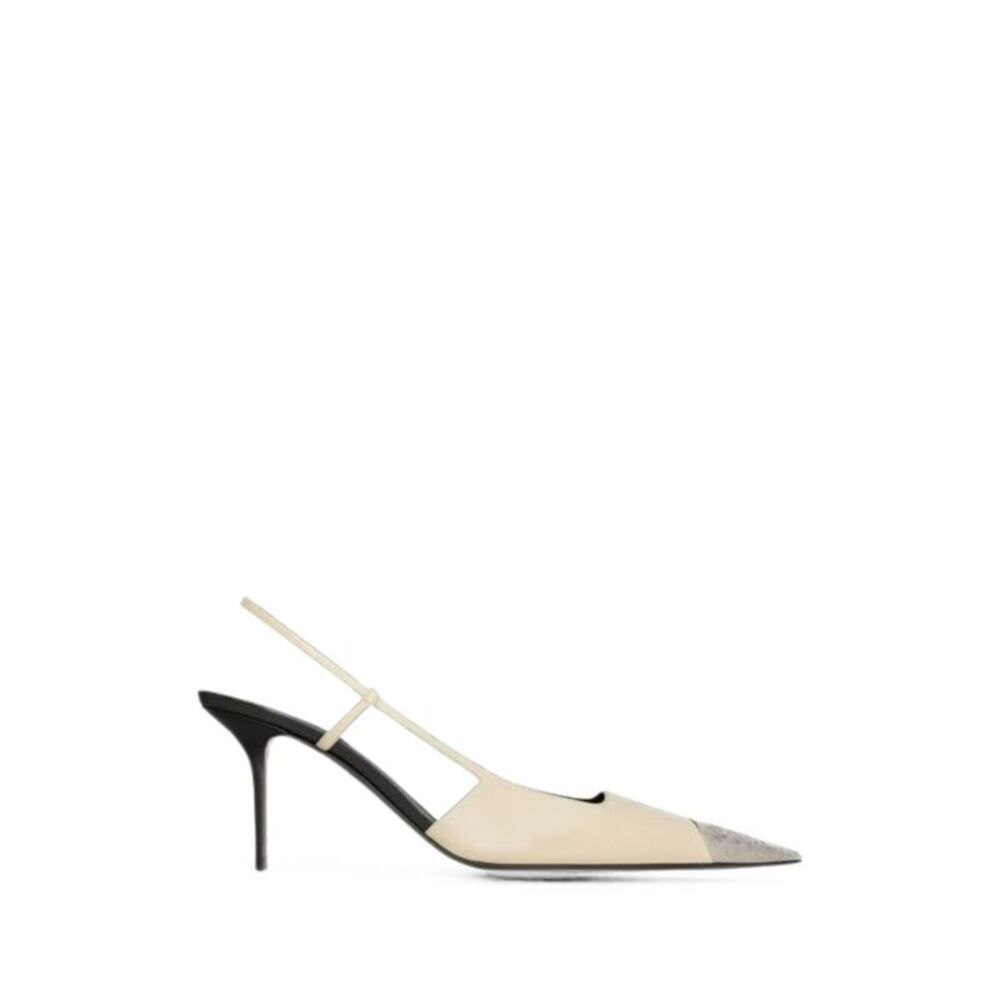 Saint Laurent Women Jeanne Leather Slingback Pumps